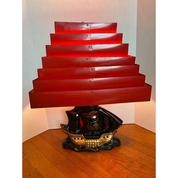 Vintage Asian Style Ship Mid Century Modern Table Lamp - Picture 2 of 7